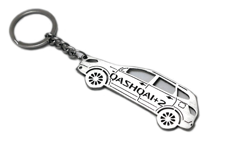 Car Keychain for Nissan Qashqai +2 (type STEEL) Keychains opdesign