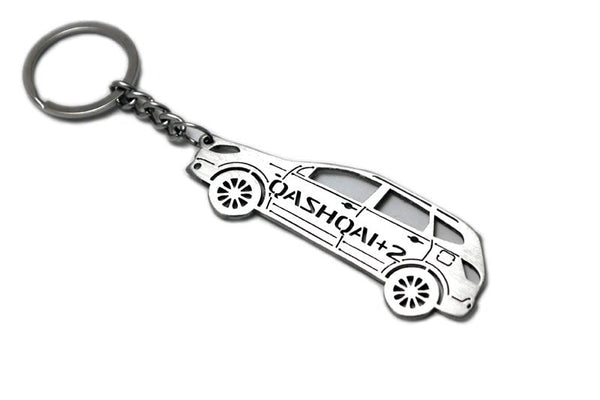 Car Keychain for Nissan Qashqai +2 (type STEEL) - decoinfabric