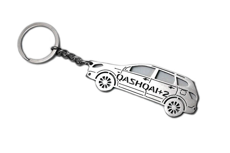 Car Keychain for Nissan Qashqai +2 (type STEEL) Keychains opdesign