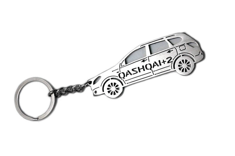 Car Keychain for Nissan Qashqai +2 (type STEEL) Keychains opdesign