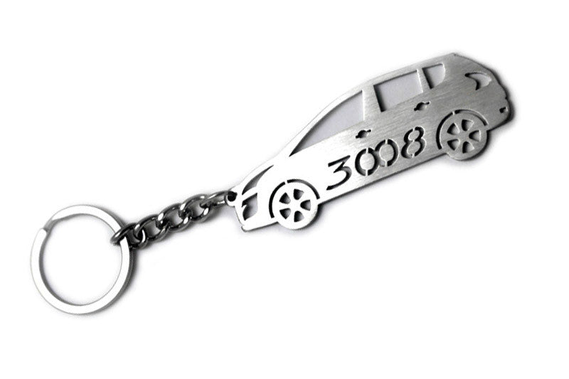 Car Keychain for Peugeot 3008 I (type STEEL) - decoinfabric