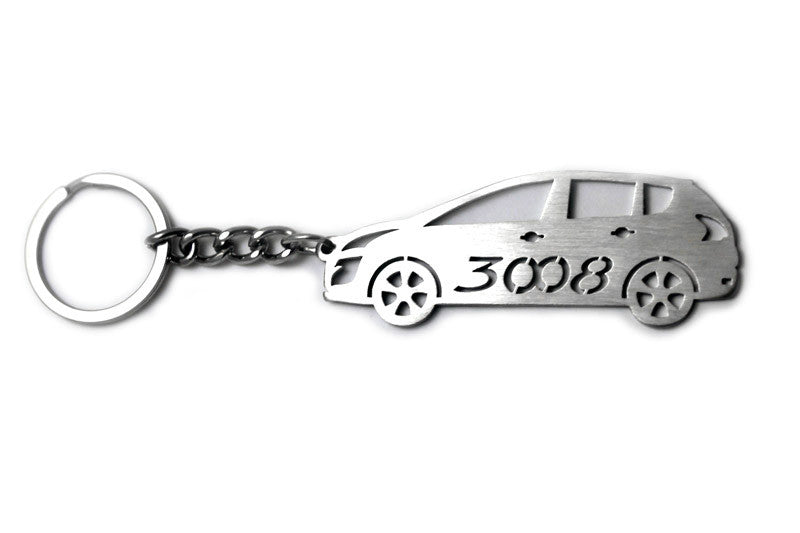 Car Keychain for Peugeot 3008 I (type STEEL) - decoinfabric