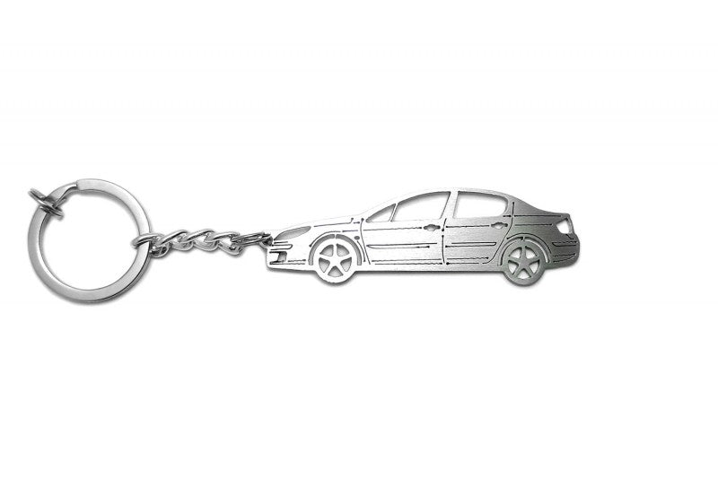 Car Keychain for Peugeot 407 (type STEEL) - decoinfabric