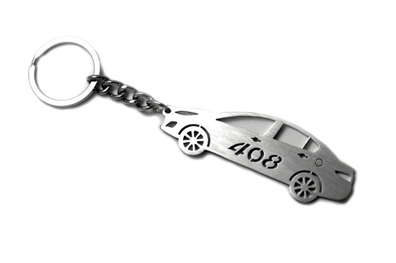 Car Keychain for Peugeot 408 (type STEEL) - decoinfabric