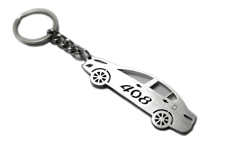 Car Keychain for Peugeot 408 (type STEEL) - decoinfabric