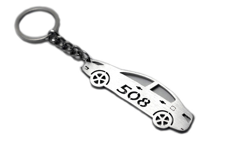 Car Keychain for Peugeot 508 I (type STEEL) - decoinfabric