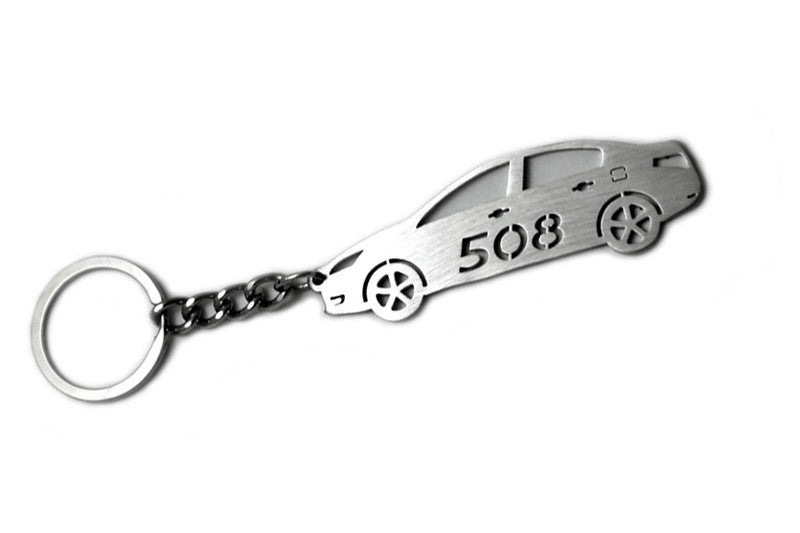 Car Keychain for Peugeot 508 I (type STEEL) - decoinfabric