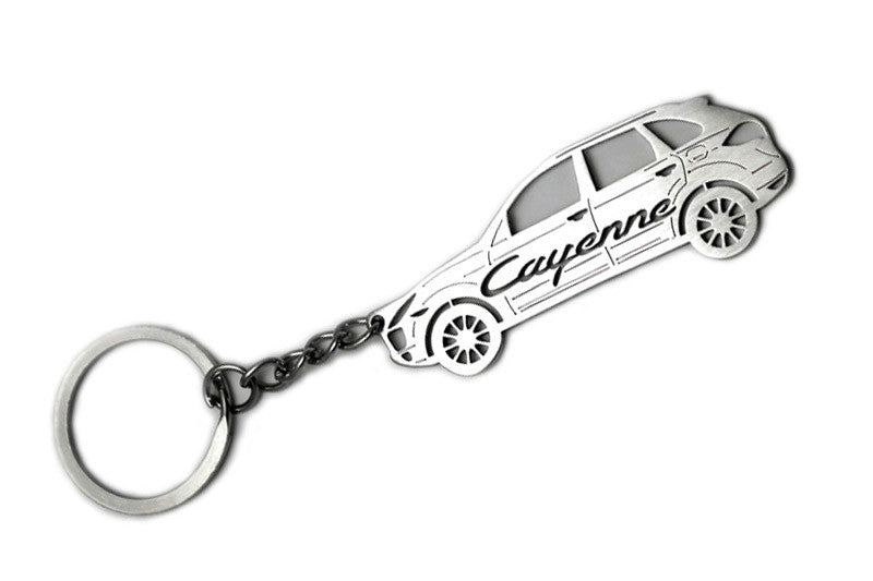 Car Keychain for Porsche Cayenne II (type STEEL) - decoinfabric