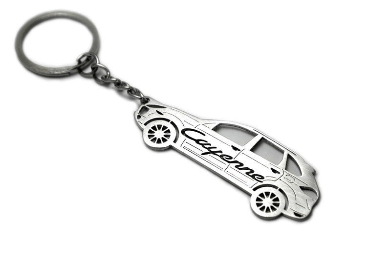 Car Keychain for Porsche Cayenne II (type STEEL) - decoinfabric