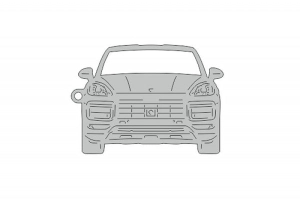 Car Keychain for Porsche Cayenne III (type FRONT) - decoinfabric