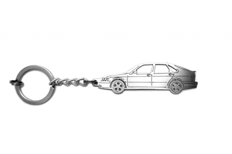 Car Keychain for Saab 9-3 I (type STEEL) - decoinfabric