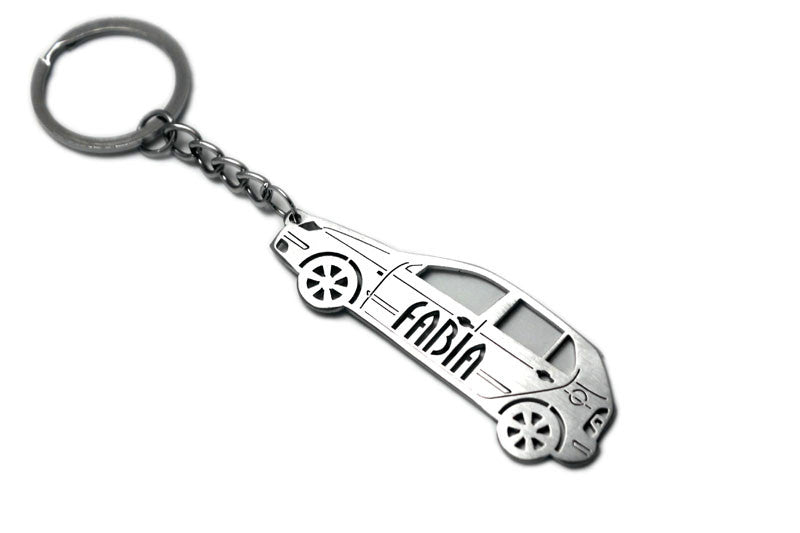 Car Keychain for Skoda Fabia I (type STEEL) - decoinfabric