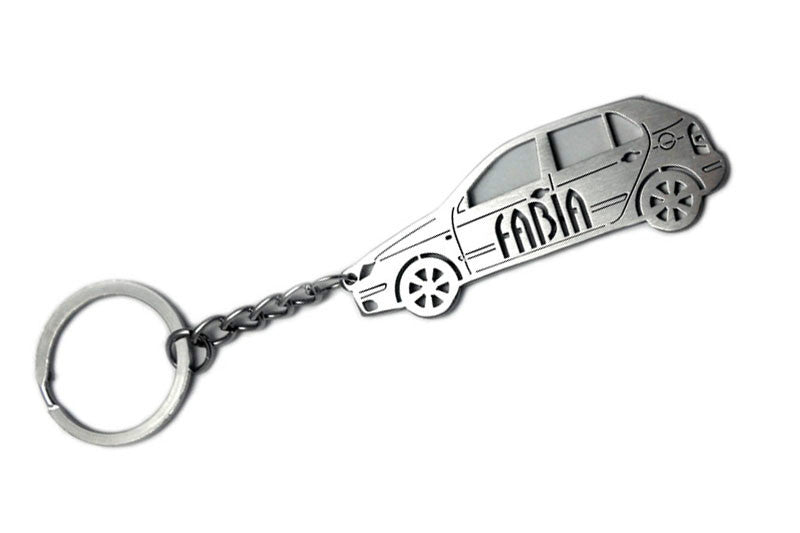 Car Keychain for Skoda Fabia I (type STEEL) - decoinfabric