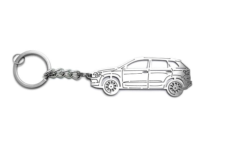 Car Keychain for Skoda Karoq (type STEEL) - decoinfabric