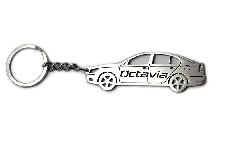Car Keychain for Skoda Octavia II (type STEEL) - decoinfabric