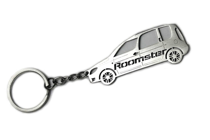Car Keychain for Skoda Roomster (type STEEL) - decoinfabric