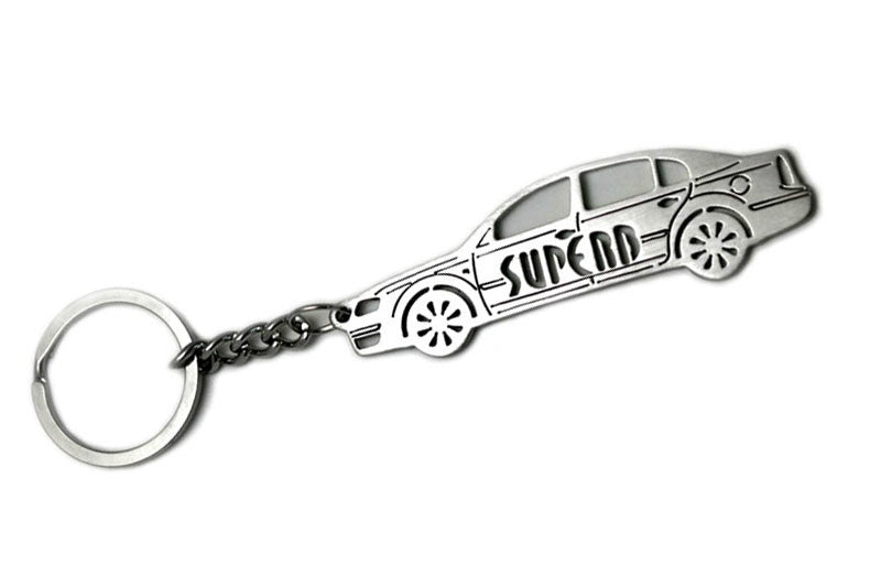 Car Keychain for Skoda SuperB I (type STEEL) - decoinfabric