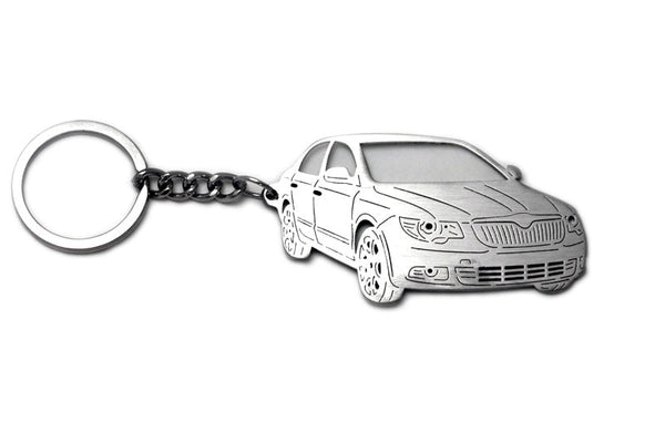 Car Keychain for Skoda SuperB II (type 3D) - decoinfabric