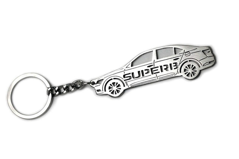 Car Keychain for Skoda SuperB III (type STEEL) - decoinfabric