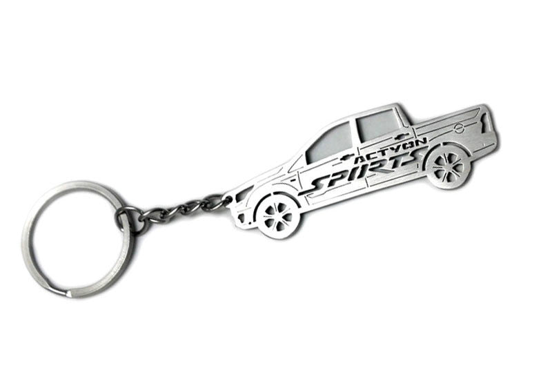 Car Keychain for SsangYong Actyon Sports (type STEEL) - decoinfabric