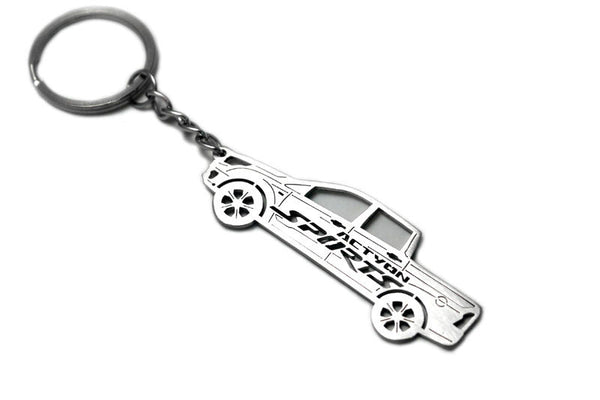 Car Keychain for SsangYong Actyon Sports (type STEEL) - decoinfabric