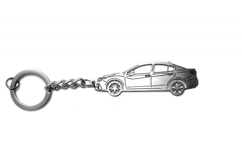 Car Keychain for Subaru Impreza V 4D (type STEEL) - decoinfabric