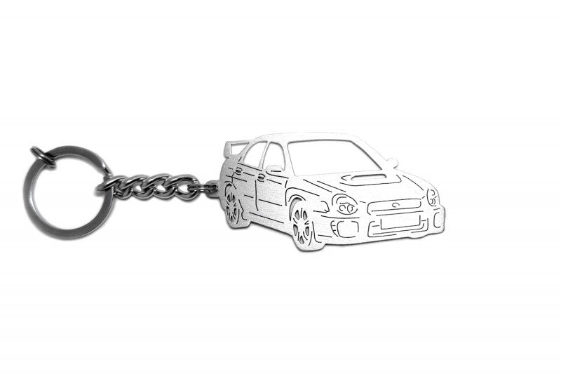Car Keychain for Subaru Impreza WRX STI II (type 3D) - decoinfabric