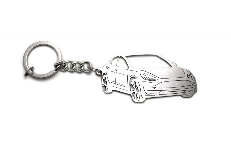 Car Keychain for Tesla Model 3 (type 3D) - decoinfabric