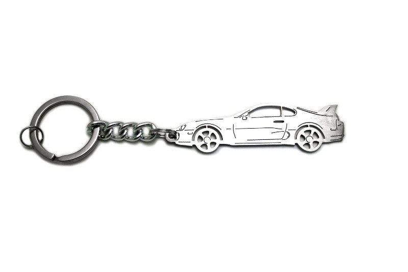 Car Keychain for Toyota Supra IV (type STEEL) - decoinfabric