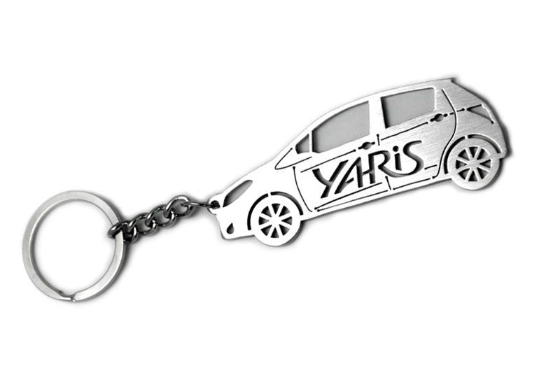 Car Keychain for Toyota Yaris III (type STEEL) - decoinfabric