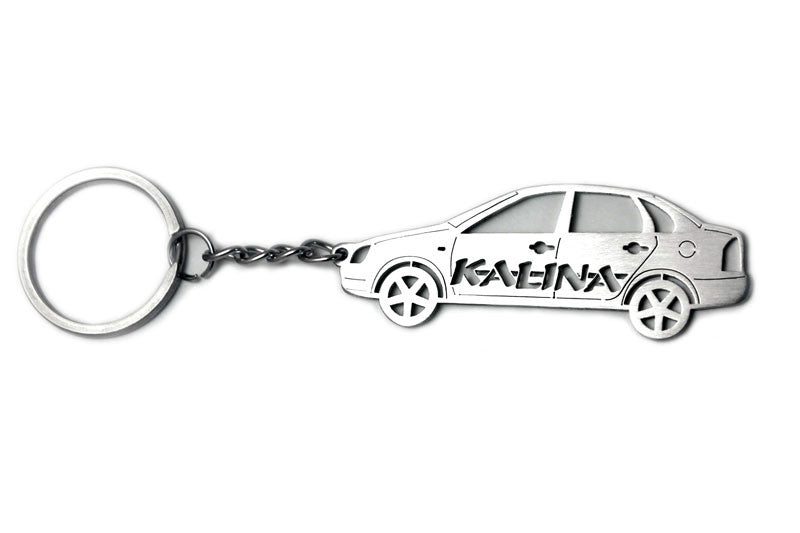 Car Keychain for VAZ Kalina 1118 4D (type STEEL) - decoinfabric