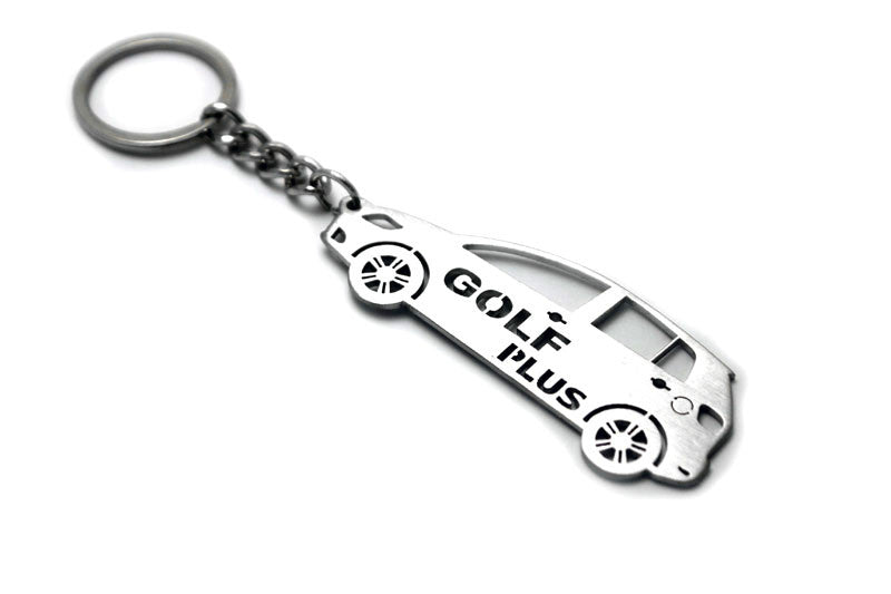 Car Keychain for Volkswagen Golf Plus (type STEEL) - decoinfabric
