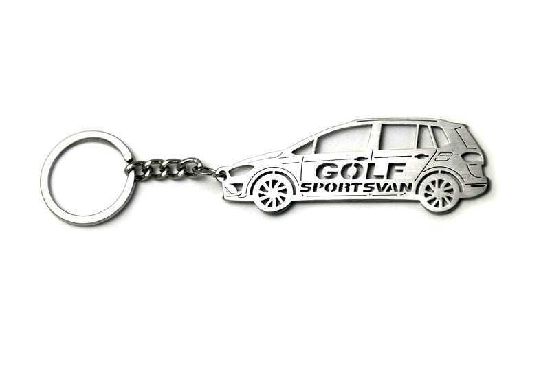 Car Keychain for Volkswagen Golf Sportsvan (type STEEL) - decoinfabric