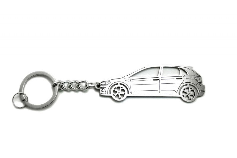 Car Keychain for Volkswagen Polo VI 5D (type STEEL) - decoinfabric