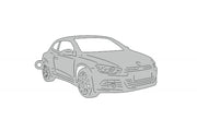 Car Keychain for Volkswagen Scirocco III (type 3D) Keychains opdesign