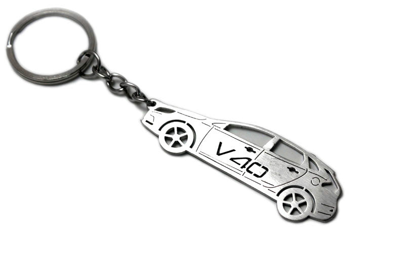 Car Keychain for Volvo V40 (type STEEL) - decoinfabric