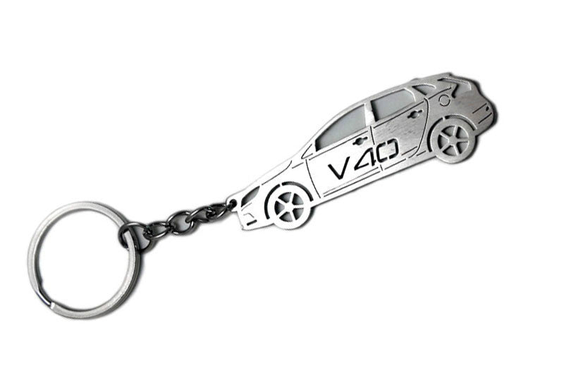 Car Keychain for Volvo V40 (type STEEL) - decoinfabric