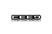 KIA Radiator grille emblem with Ceed logo KIA emblems decoinfabric BLACK WHITE
