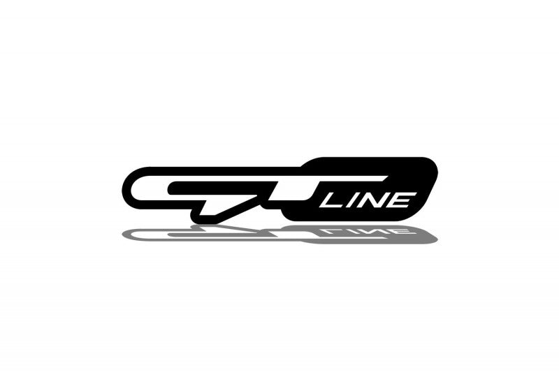 KIA Radiator grille emblem with GT line logo KIA emblems decoinfabric BLACK WHITE