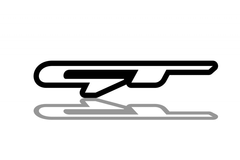 KIA Radiator grille emblem with GT logo KIA emblems decoinfabric BLACK WHITE
