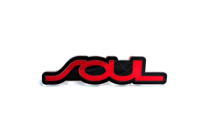 KIA Emblem & Badge Set - Grille and Tailgate Soul logo KIA emblems decoinfabric RED