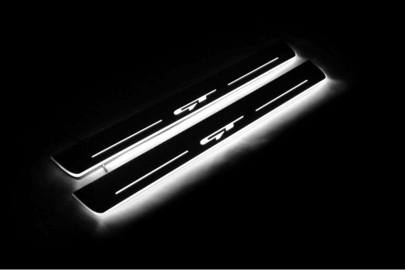 KIA Ceed II 2012-2018 LED Door Sill With Logo GT KIA Led Door Sills opdesign
