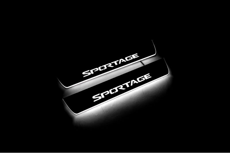 Kia Sportage IV 2015-2022 Led Sill Plates With Logo Sportage KIA Led Door Sills opdesign