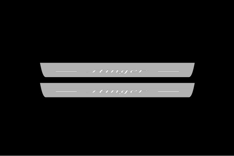 Kia Stinger 2017+ LED Door Sills PRO With Logo Stinger KIA Led Door Sills opdesign