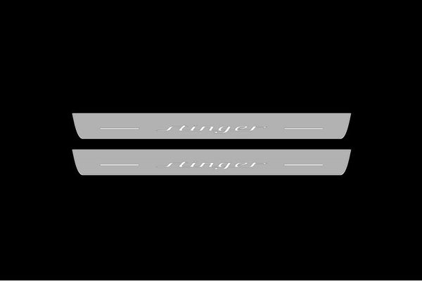 Kia Stinger LED Door Sills PRO With Logo Stinger - decoinfabric