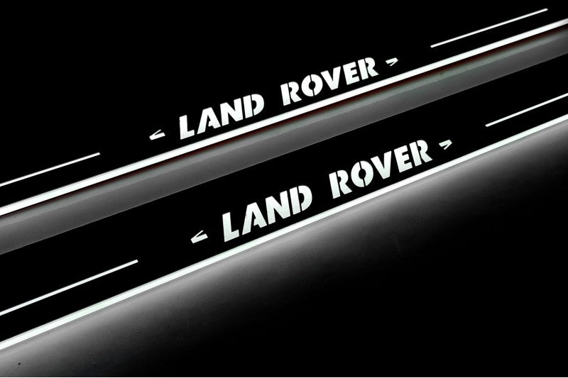 Land Rover Discovery III 2004-2009 LED Door Sill With Logo Land Rover Land Rover Led Door Sills opdesign