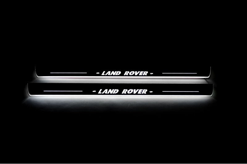 Land Rover Discovery III 2004-2009 LED Door Sill With Logo Land Rover Land Rover Led Door Sills opdesign