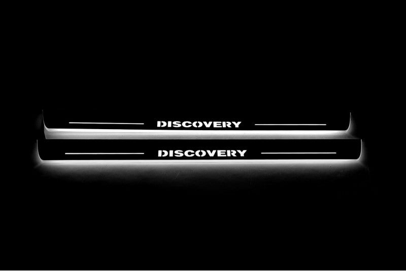 Land Rover Discovery III 2004-2009 LED Door Sills PRO With Logo Discovery Land Rover Led Door Sills opdesign