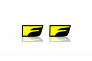 Lexus emblem for fenders with F Sport logo (Type 4) Lexus emblems decoinfabric BLACK YELLOW
