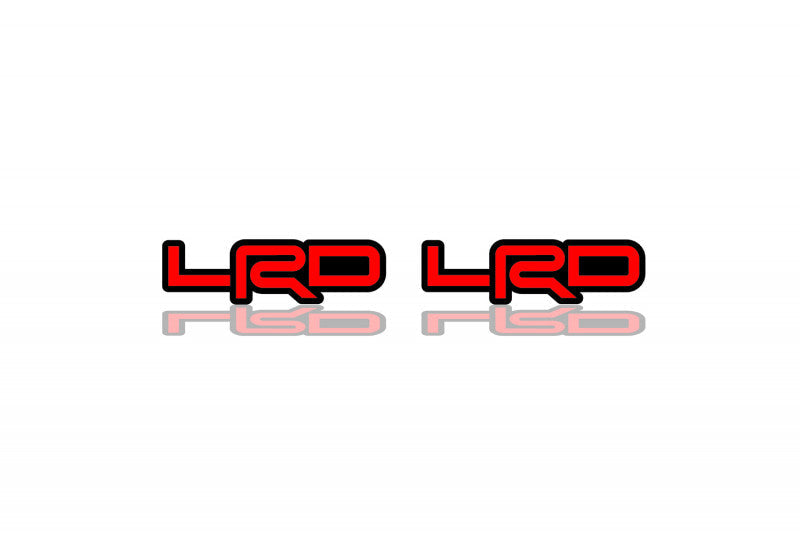 Lexus Emblem & Badges set with LRD logo (Type 2) Lexus emblems decoinfabric BLACK RED